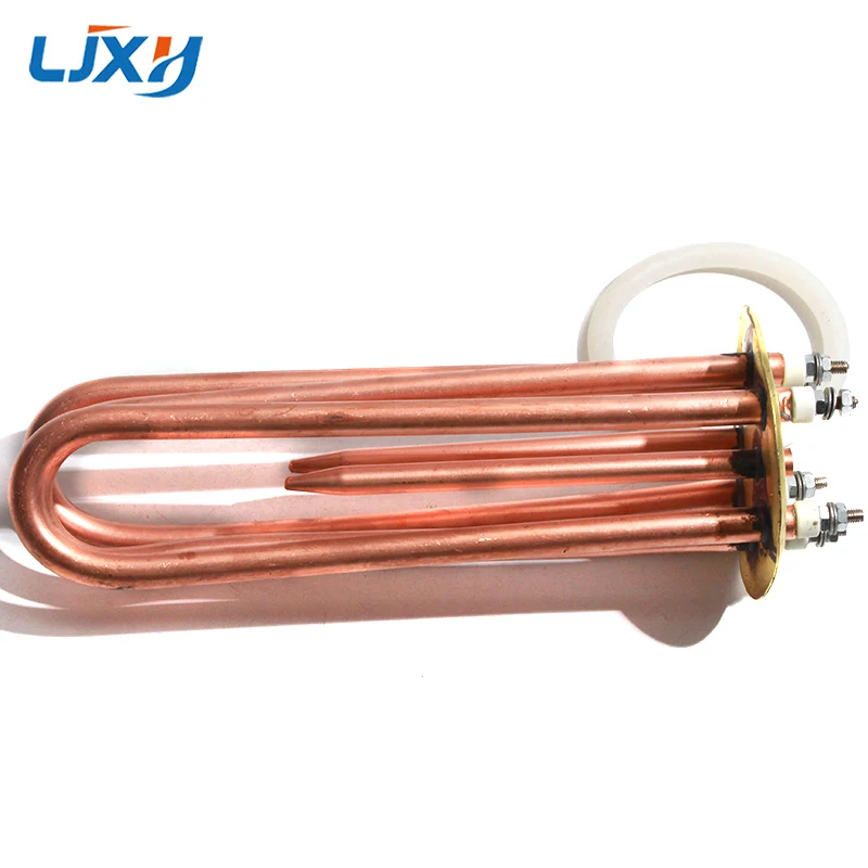 

LJXH 220V 4.5/6/9/12KW Tubular Electric Heater Electric Boiling Water Heating Element Red Copper Flange/Disc 83mm