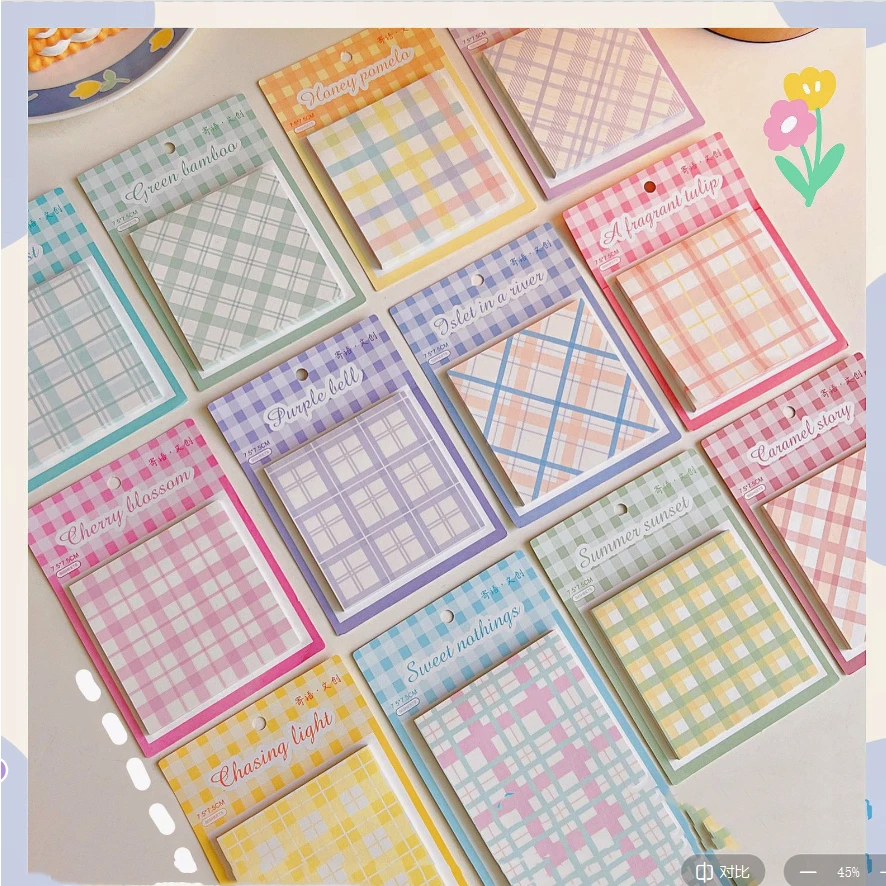 

Блокнот-сетка для рисования и заметок, нелипкие стикеры, для скрапбукинга, DIY, дневник, канцелярские товары для школы и офиса, для студентов