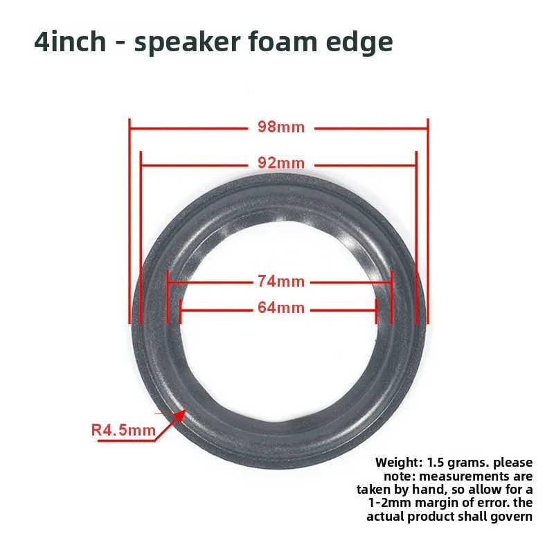MW Audio 2PCS luidspreker schuimrand 4"-15", woofer rand reparatie sponsringset