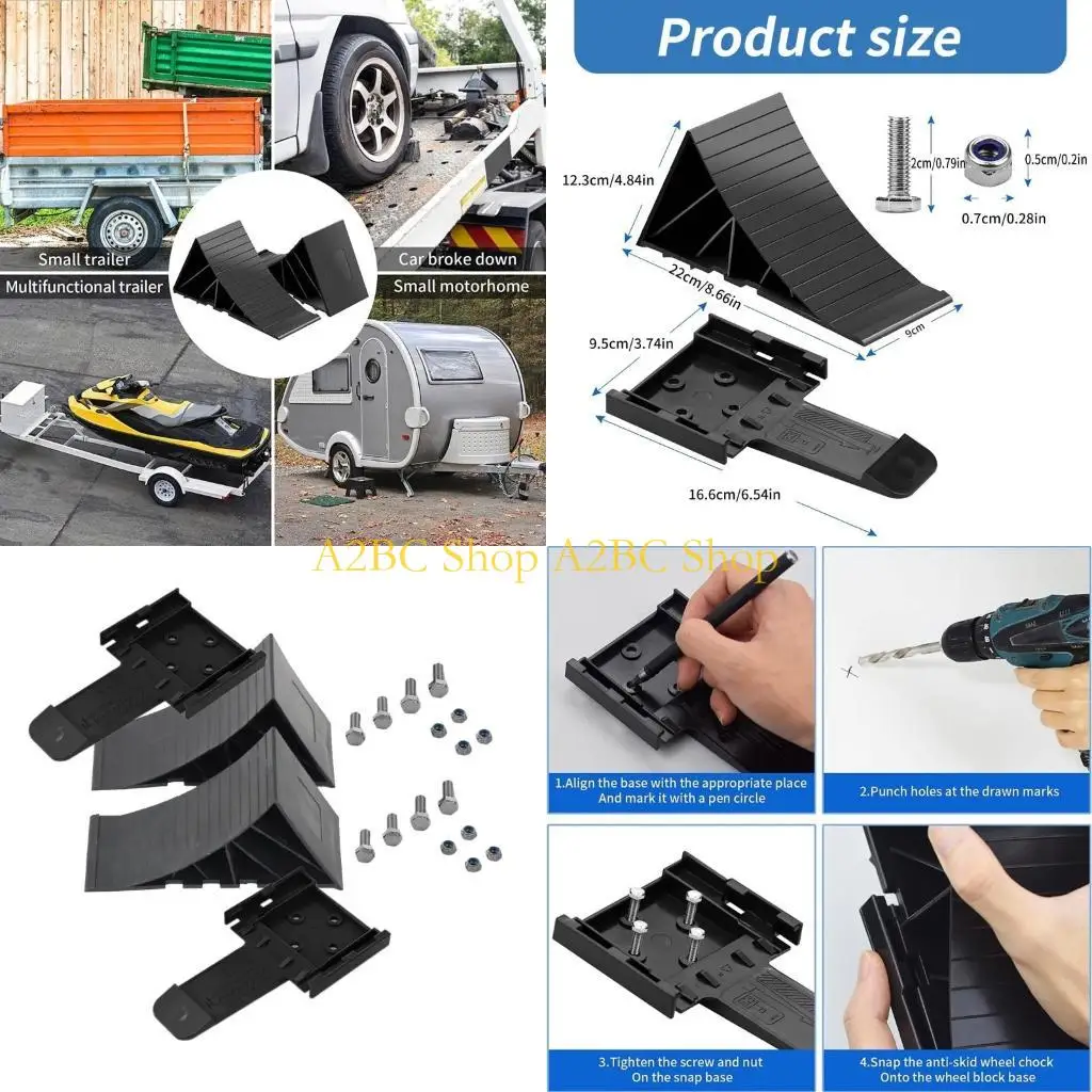 

A2BC Truck Travel Trailer Stop Block Block Pad с управлением стопором колеса держателя