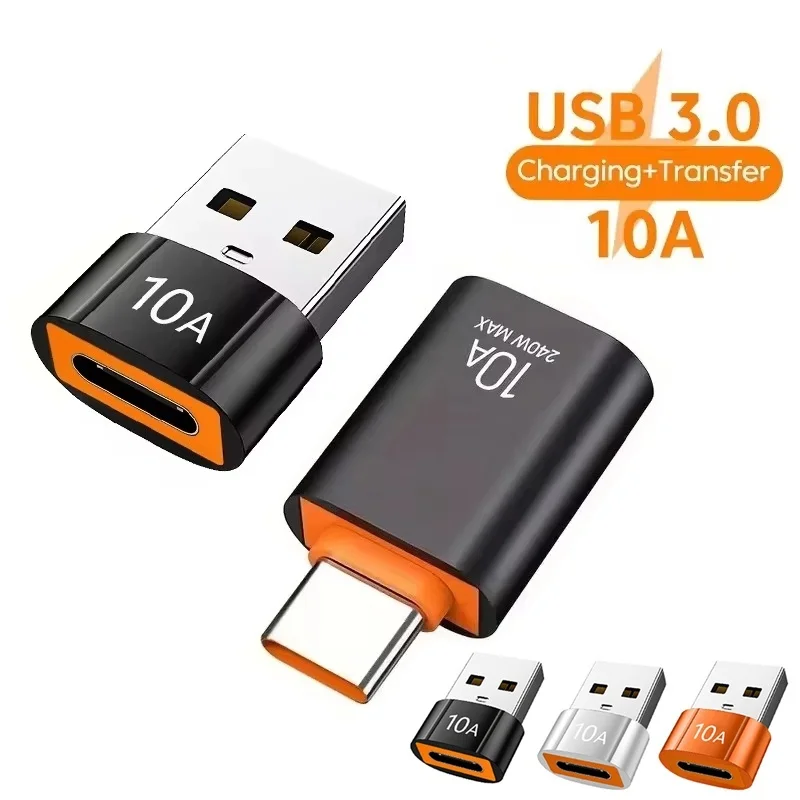 USB 3.0 10A USB to Type C OTG Type C to USB Converter USB Female To USB C Male Fast Charging Adapter For Xiaomi Macbook Laptops