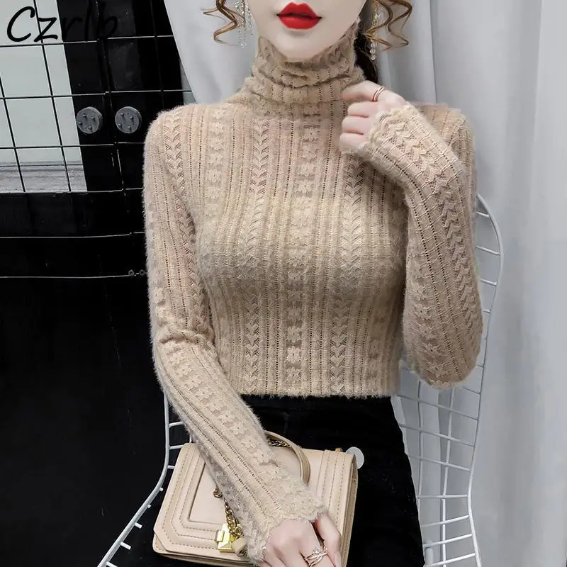 

Блузки женские прозрачные водолазки осенние топы с внутренней стороны Harajuku сексуальный корейский стиль универсальные с длинным рукавом модные шикарные популярные