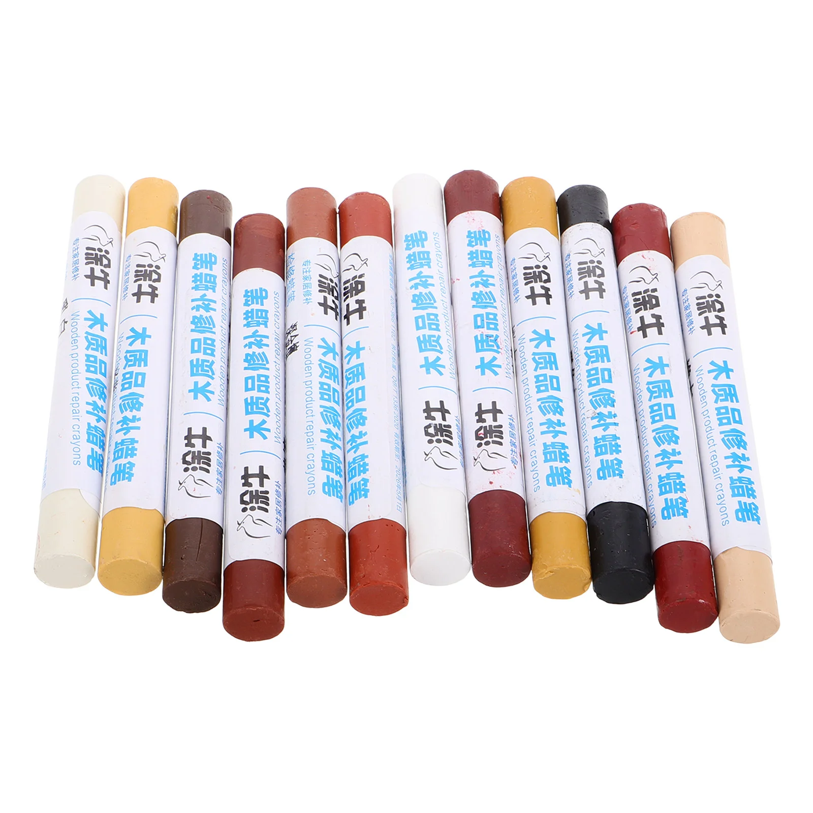 

12 Pcs Crayon Laminate Floor Repair Kit Furniture Marker Touch up Pens One Piece