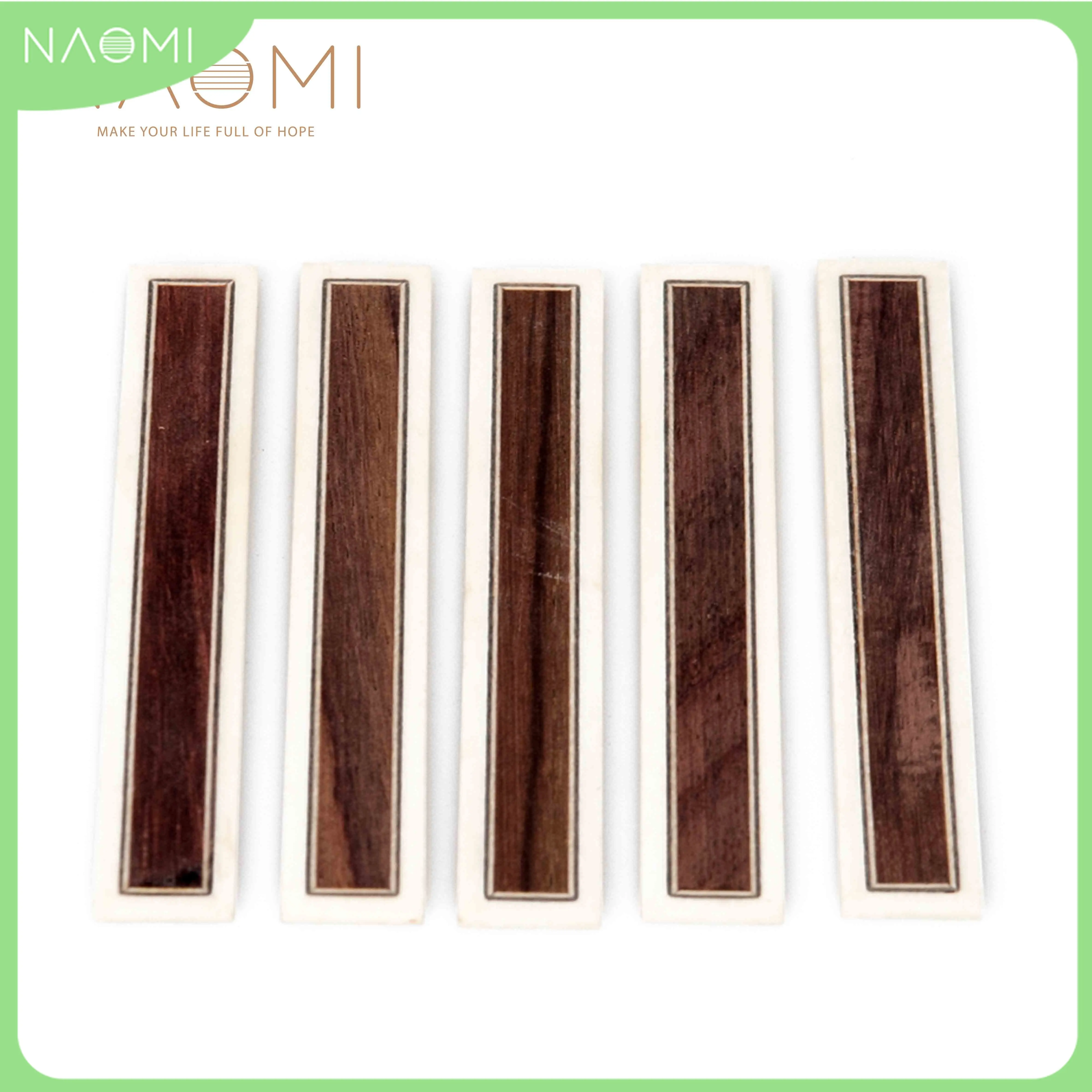 

NAOMI 5 Pcs Classical Guitar Bridge Tie Blocks Inlay Bone Frame Series Guitar Parts Accessories New NA-21