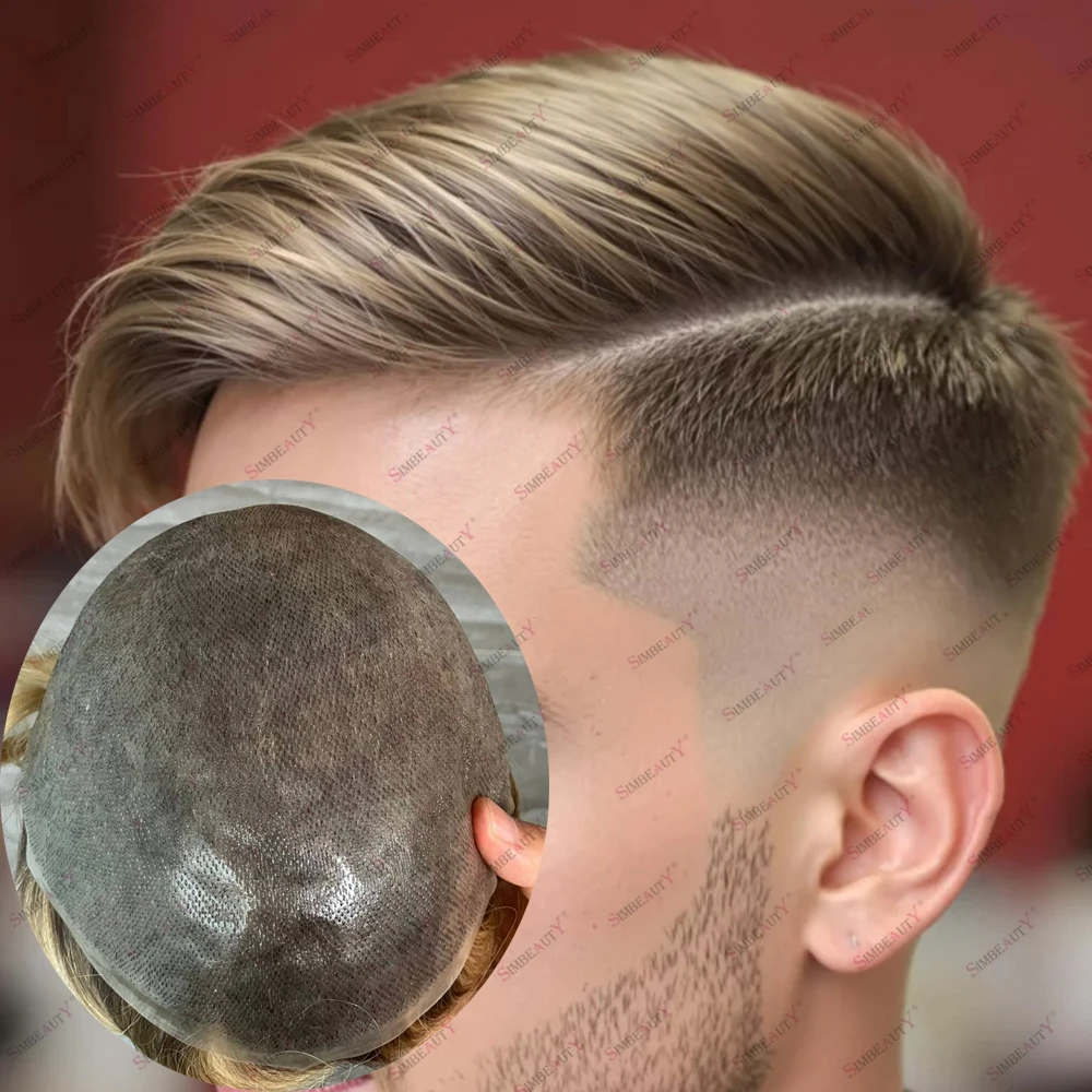 

Необнаружимый микрокожа Vloop 0,06-0,08 мм, невидимая основа из кожи, человеческие волосы, мужской парик, реалистичный обтягивающий прочный капиллярный парик из искусственной кожи