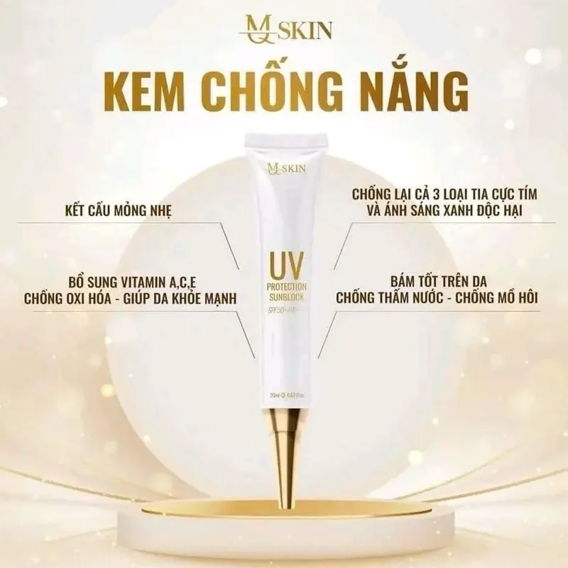 Kem Face Sâm Vàng Ban Ngày MQ SKiN 20g Phân hủy nám, tàn nhang, Nuôi dưỡng cấu trúc da, ngăn ngừa lão hóa, Dưỡng da trắng sáng