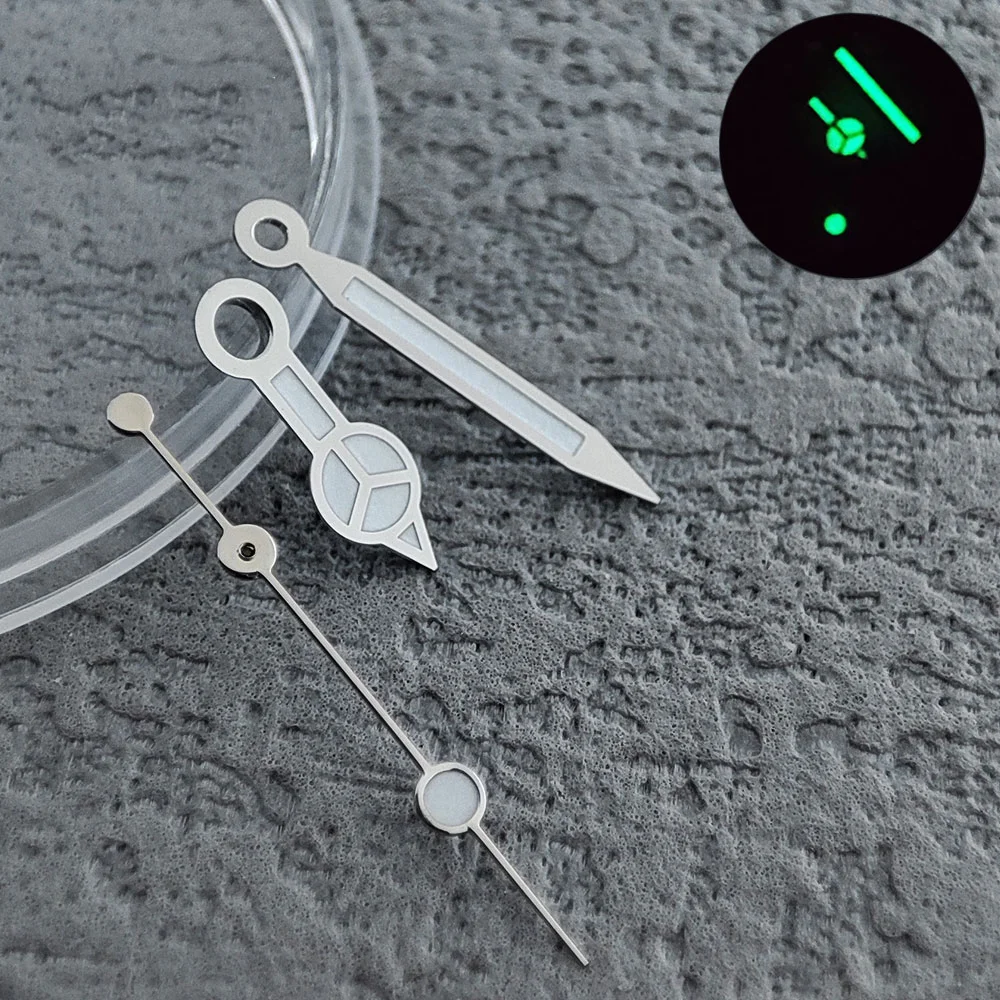 NH35 Hands Rose Gold Silver Watch Hands For NH35/NH36/4R/7S Movement Watches Pointers Green/Blue Luminous image 2