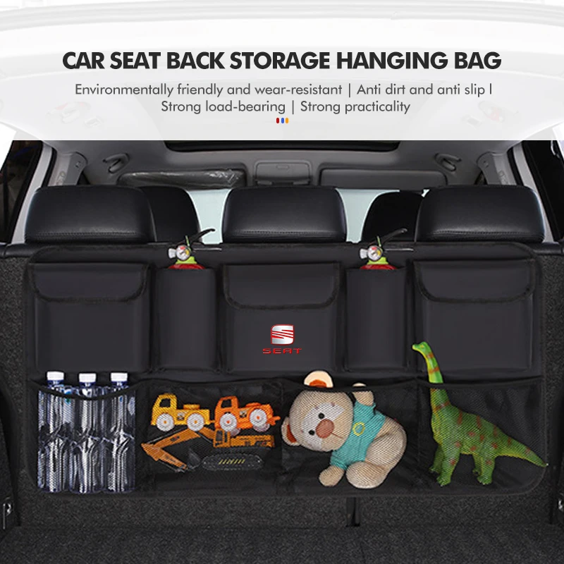 Car Seat Back Hanging Storage Bag Wear-resistant Multi-Pocket For Seat Cupra FR Leon Ibiza Ateca Formentor Born E-Racer