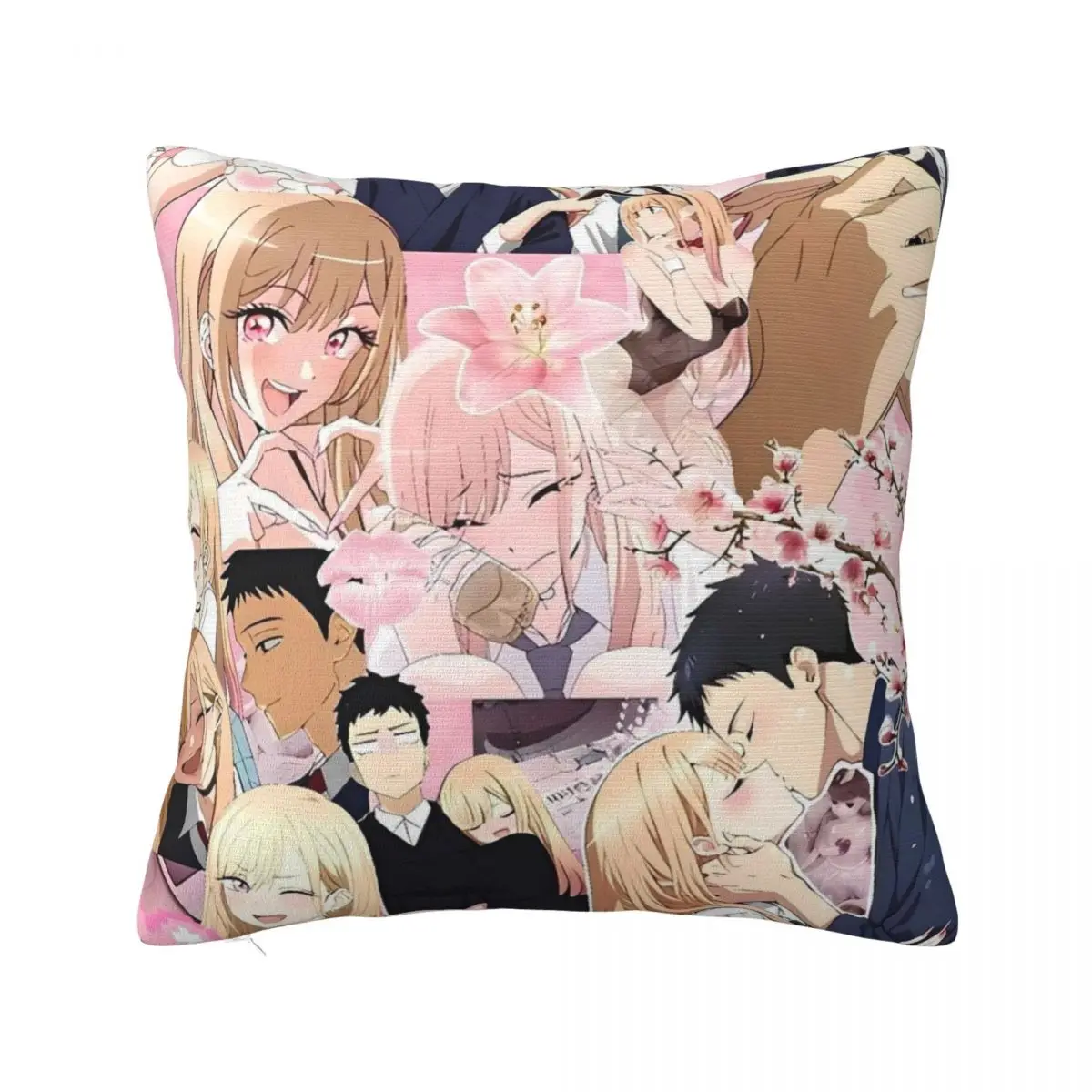 My Dress Up Darling Marine Kitagawa Pillow Cover Cushion Cover Soft Pillow Case Retro Pillowcases For Sofa Home Decorative