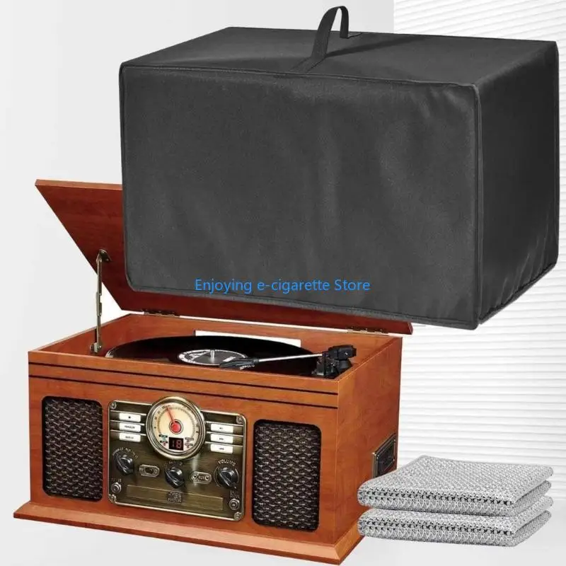 Retro Bluetooth-kompatibel Plattenspieler Schutzhülle Mit Wasserdichte PVC Stoff Universal Fit Für Musik Player Y4QF – Detail 5