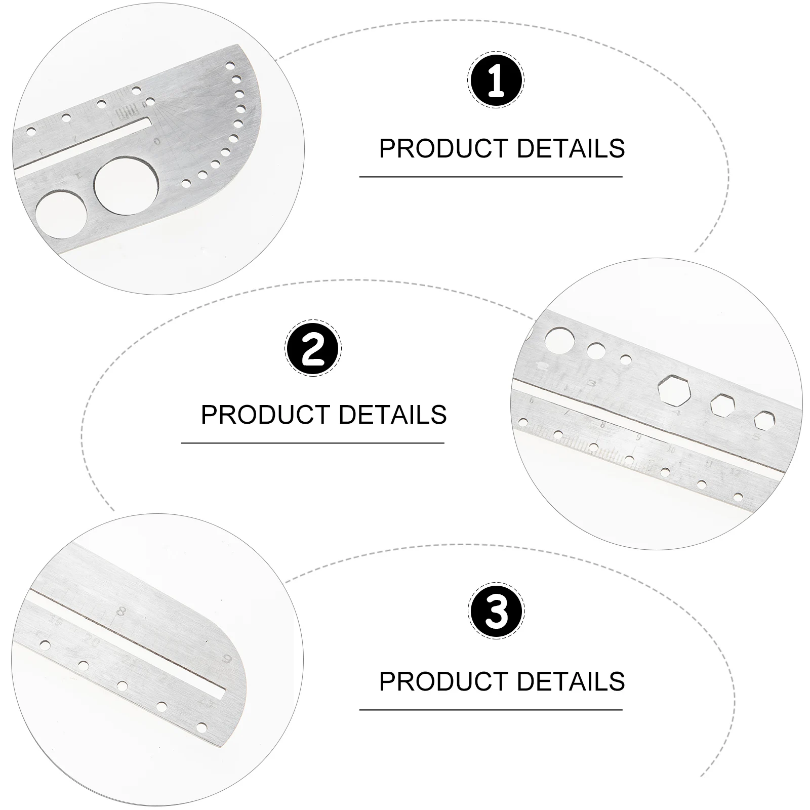 

Multifunctional Stainless Steel Compact Lightweight Clear Scale Tool for Designers Tailors Students Multifunction