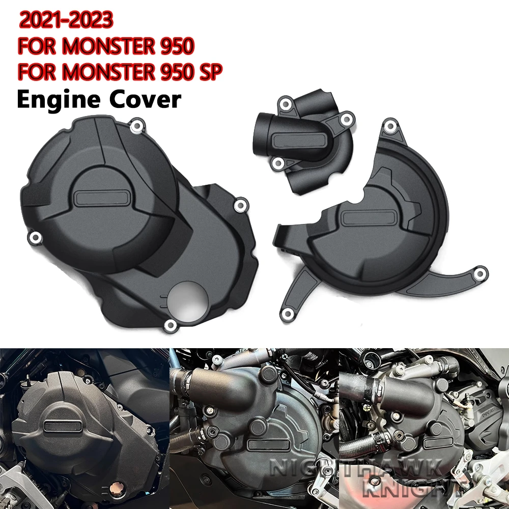 

New Motorcycle Engine Cover For DUCATI MONSTER 950 Accessories MONSTER950 SP 2021 2022 2023 Engine Protection Cover Set