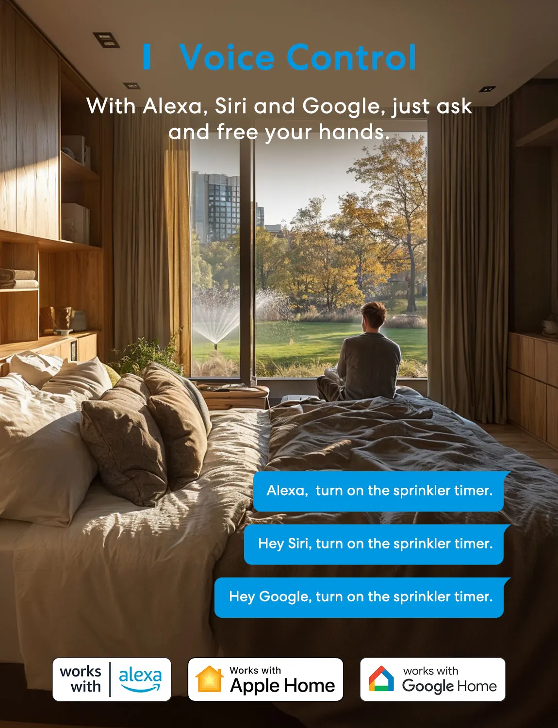 Meross Smart Sprinkler Timer Kit,  MST100(US Version) Solid Construction Overwater Protection works with Alexa, Siri, and Google