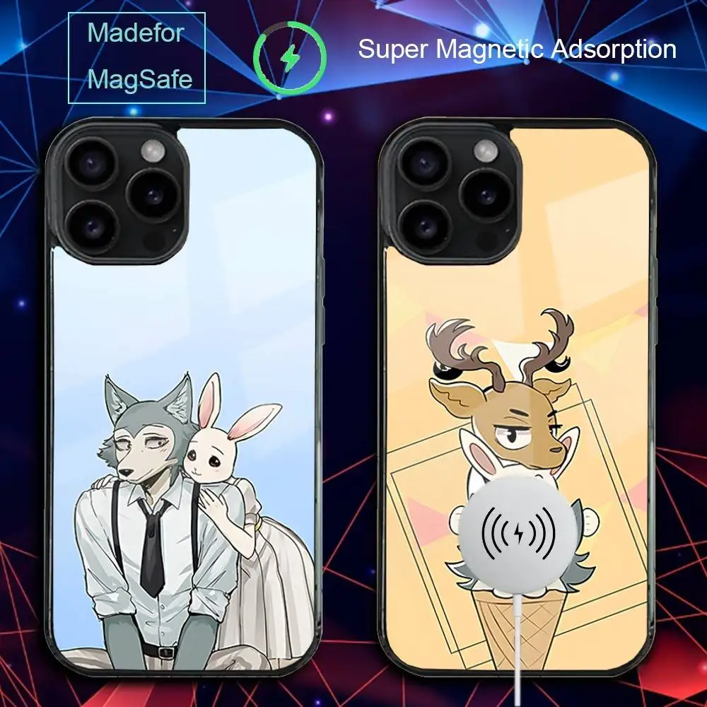 

Anime B-Beastars Phone Case For iPhone 17,16,15,14,13,12,11,Pro,Max,Plus,Mini,SE4,E Magnetic Magsafe Wireless Charging