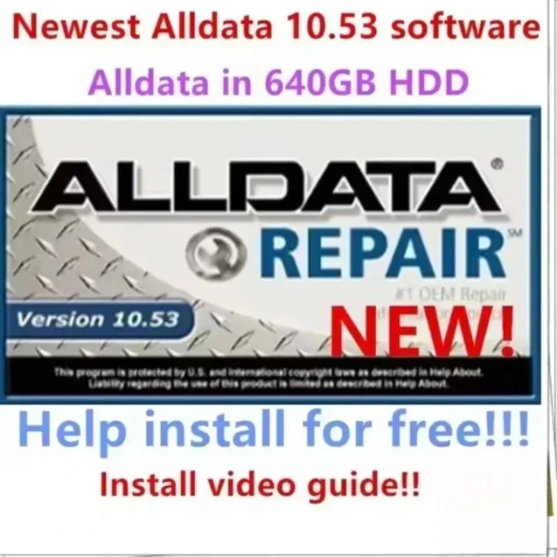 Newest Alldata Repair auto repair software 10.53v All data car software with tech support for cars and trucks free install