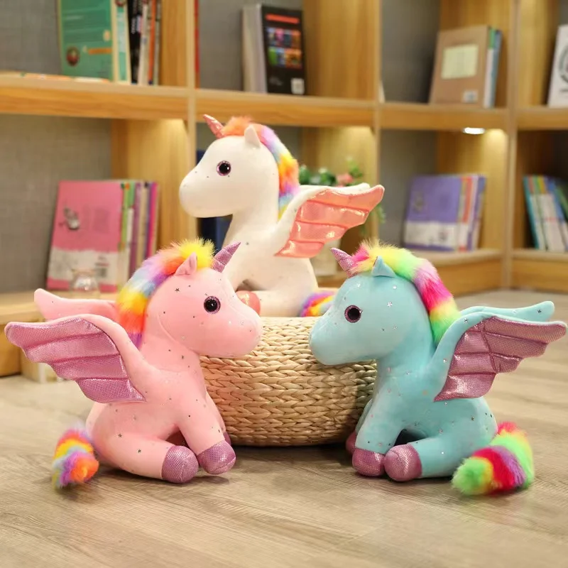 14/22/30cm Cute Angel Unicorn Plush Toy Pillow Soft Fill Home Decoration Girl\'s Birthday Holiday Gift