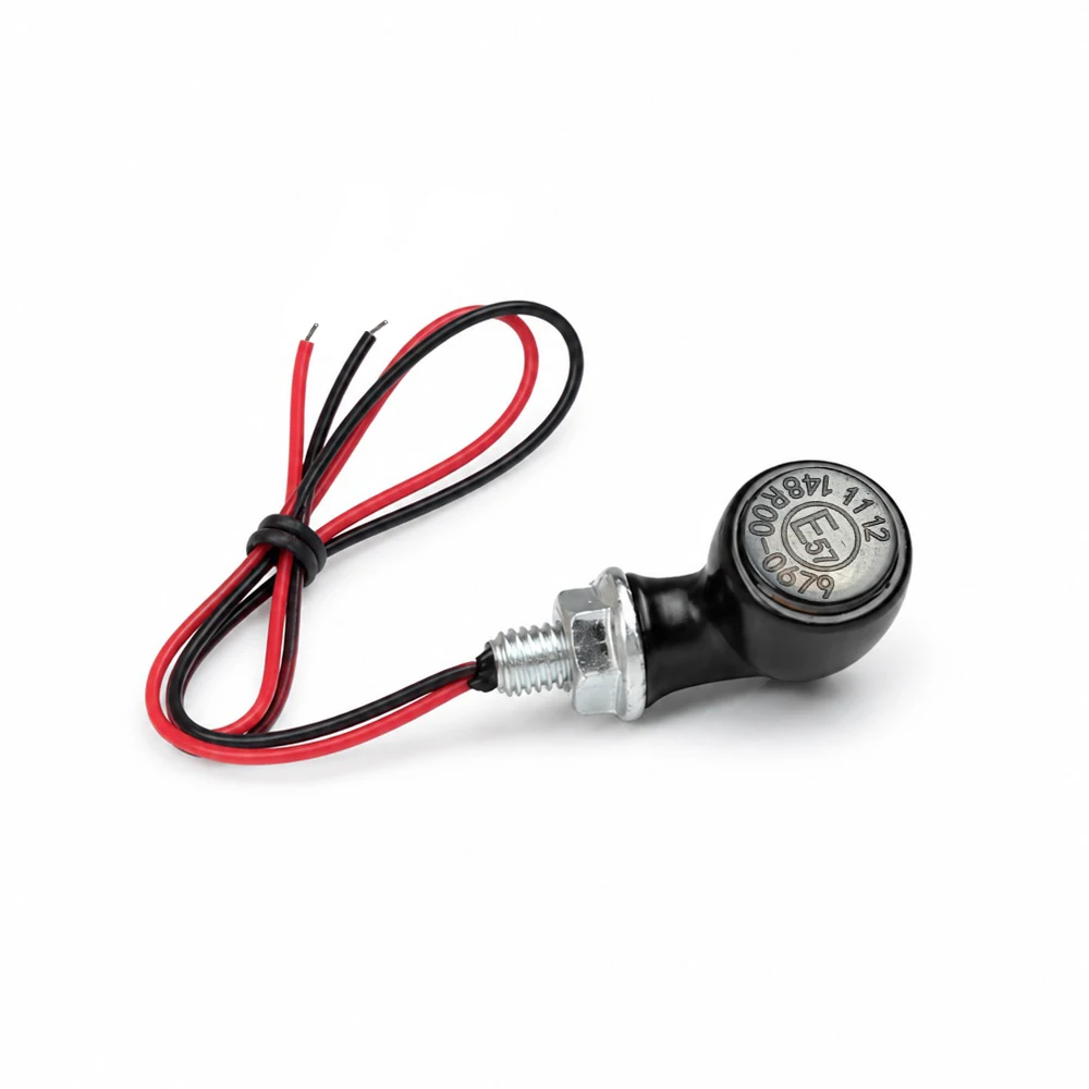 Metal Bullet E Marked M5 Super Mini LED Indicator Amber Steering Warning Lamp Motorcycle Turn Signal Light 12V Universal