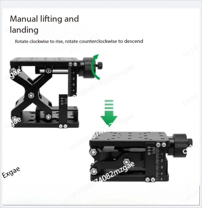 HTZ120 HTZ210 120x80 210x150mm Z Axis Scissor Manual Sliding Table Vertical Lifting Platform Linear Stage Displacement Platform