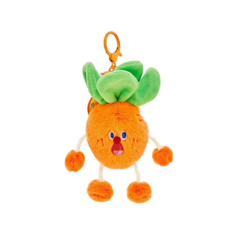 クリエイティブなぬいぐるみ野菜財布キーホルダー、小さな引き出し人形、バッグペンダント