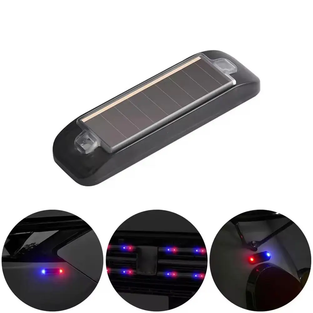 Motorcycles Car Bike Mini LED Wireless Warning Anti-Theft Caution Light Prevent Rear-end Collision Solar Power Strobe ﻿