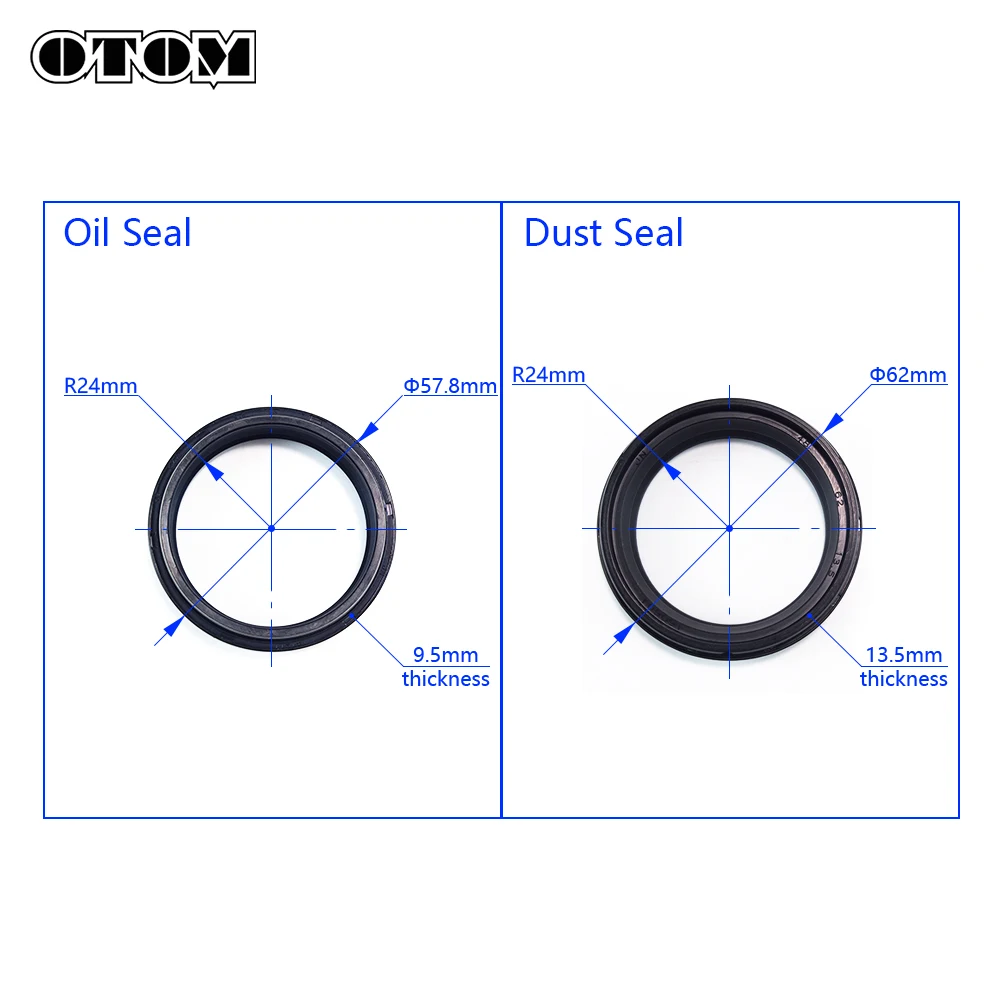 OTOM Fork Oil Seal Dust Seal Motorcycle WP48 Rubber O-Ring For KTM HUSQVARNA EXC SXF XS XC XCW FC TC TE 125 250 350 450 500 990