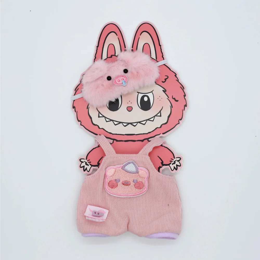 15cm-17cm 라부부 옷 17cm 봉제 만화 액세서리 라부부 인형 옷 후드티 의상 교체