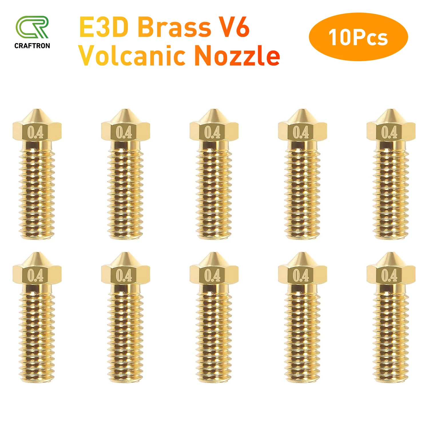 

Artillery Sidewinder X1 X2 Genius Vyper Volcano Brass Nozzle M6 Extra Lengthen Nozzle 1.75mm High Flow 0.4/0.6/0.8mm Nozzle