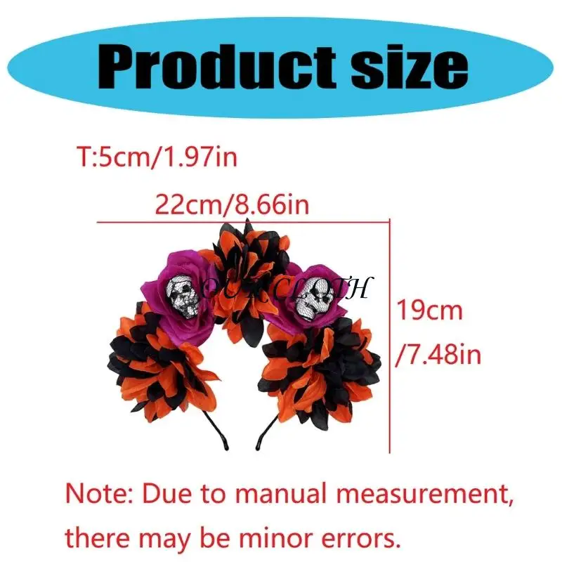 Flower Crown Headband Cincos Mayoes Party Costume Dia Los Muerto Headband Y1AC