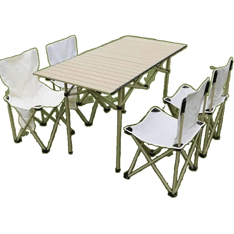 Outdoor folding Chicken rolls table, chair, picnic table, stall, barbecue, camping, self driving tour