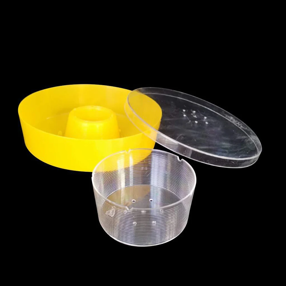 

Bee Feeder High Quality Plastic Beekeeping Tool Supplies Outdoor Feeder Yellow Bowl Water Dish Easy Cleaning Practical Pet