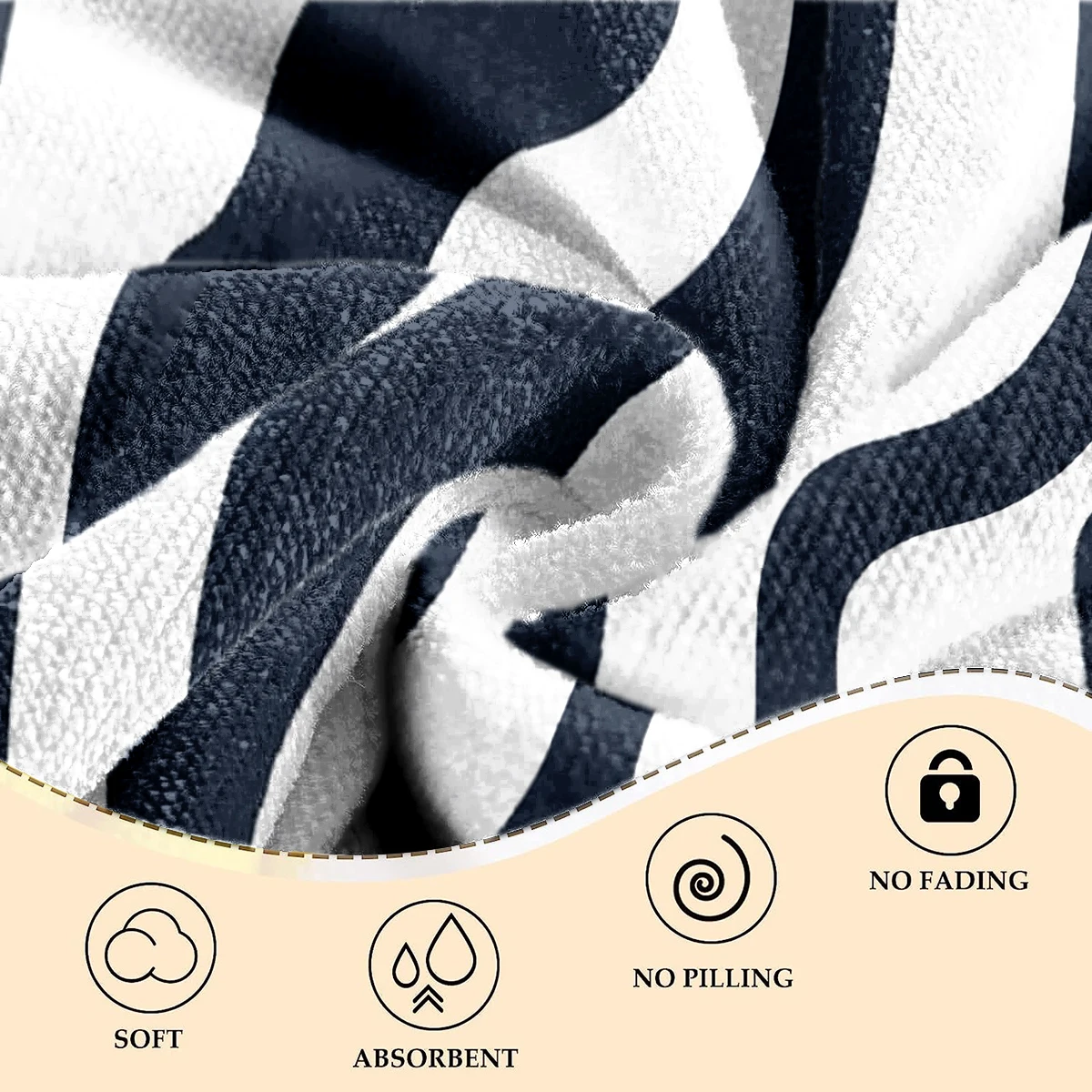 Stripe Beach Towel Oversized,Super Absorbent Sand Free Thick Microfiber Beach Towel,Beach Towels for Kids,Men,Women,Girls,Boys