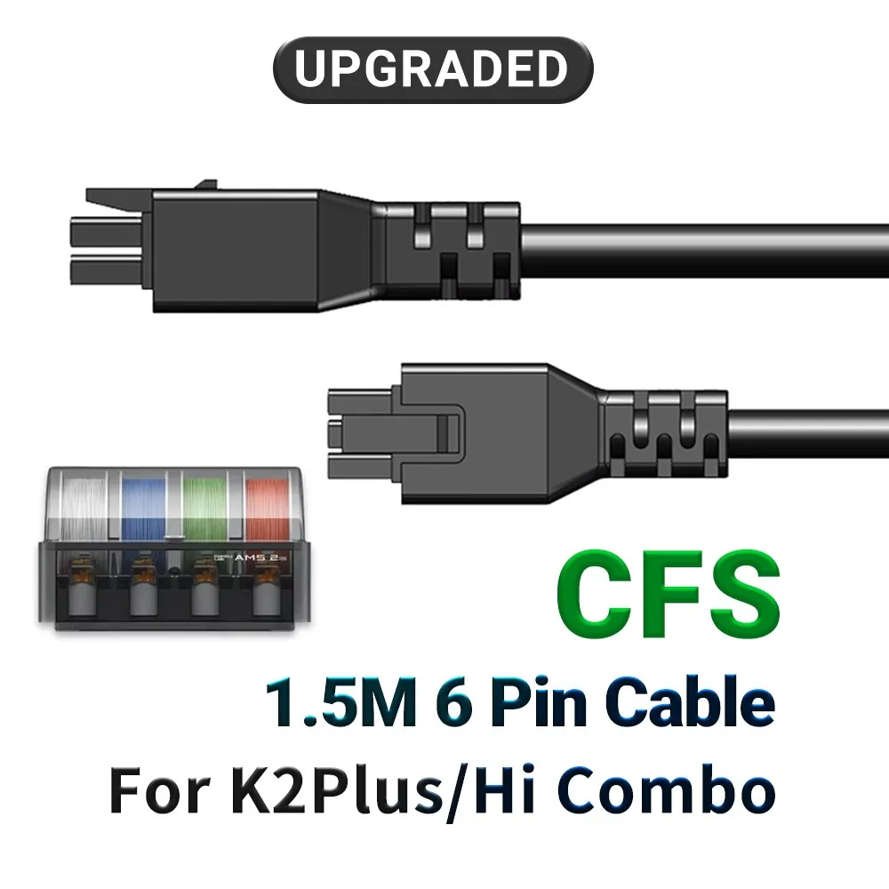 

CREALITY 1M 2M CFS 6-контактный удлинительный кабель для Creality K2 Plus, удлиненная линия Hi Combo, детали 3D-принтера