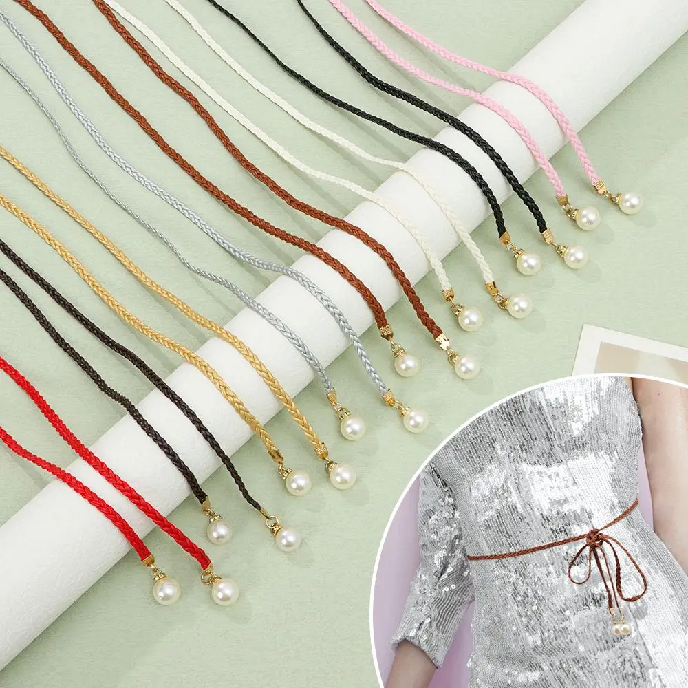 Bohemia Apparel Accessories Dress Up Clothing Collocation Waist Belt Leather Hemp Rope Self-Tie Rope Belt Thin Belts