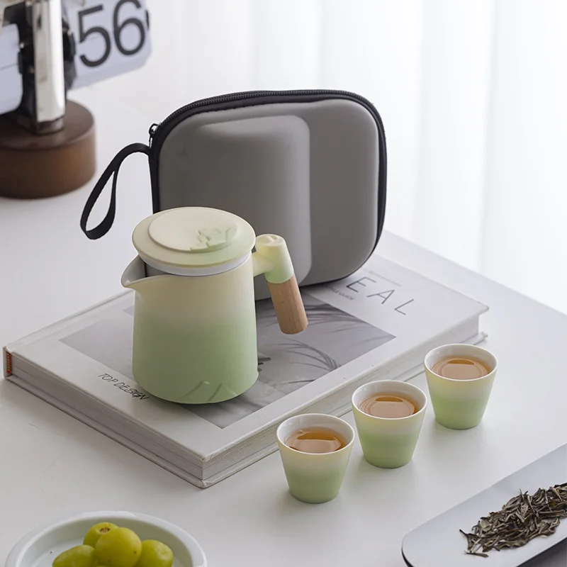 portable-travel-ceramic-tea-set-gradient-color-fast-guest-cup-one-pot-three-cups-with-filter-tea-brewing-kettle-tea-cups