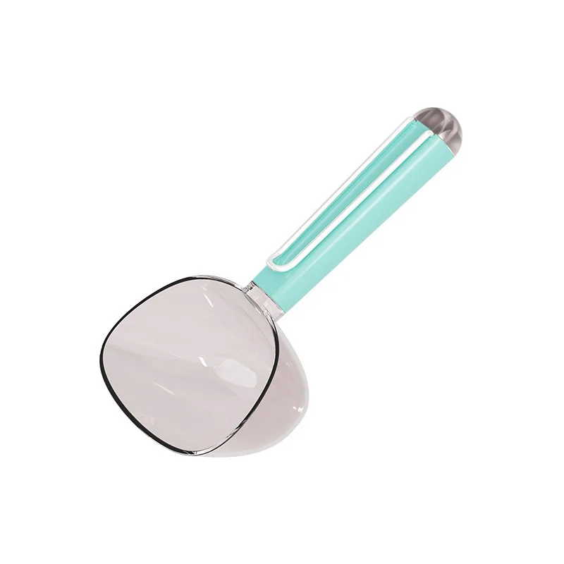 

2 pcs Stainless Steel Seal Clip Pet Food Scoop Reinforced Handle Precise Measurement Durable Pet Spoon For Cat Dog Food Digital