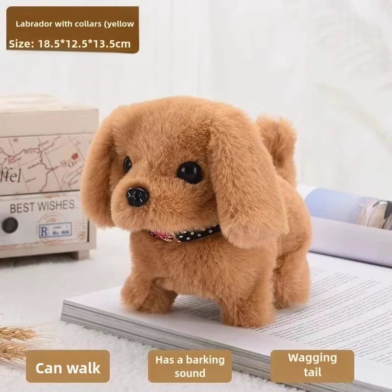 Perro de juguete para niños ​ ​ Puede caminar y corteza interactiva bebé simulación eléctrica cachorro de peluche lindo mascota niño niña cumpleaños regalo de Navidad