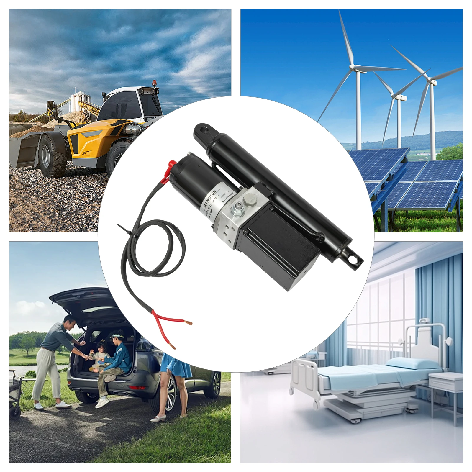 

500W Electro Hydraulic Actuator 2T Thrust DC12V with IP55 Waterproof for Industrial Automation