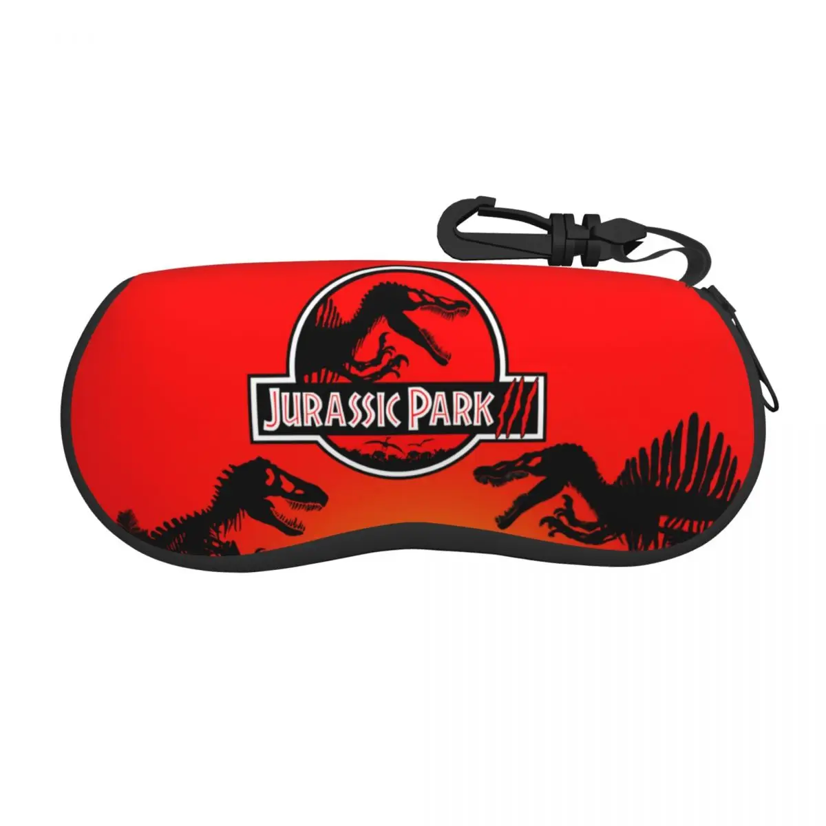 Custom Jurassic Park Dinosaur Shell Glasses Case Fashion Sci Fi Fantasy Movie Film Eyeglasses Case Sunglasses Protector Box