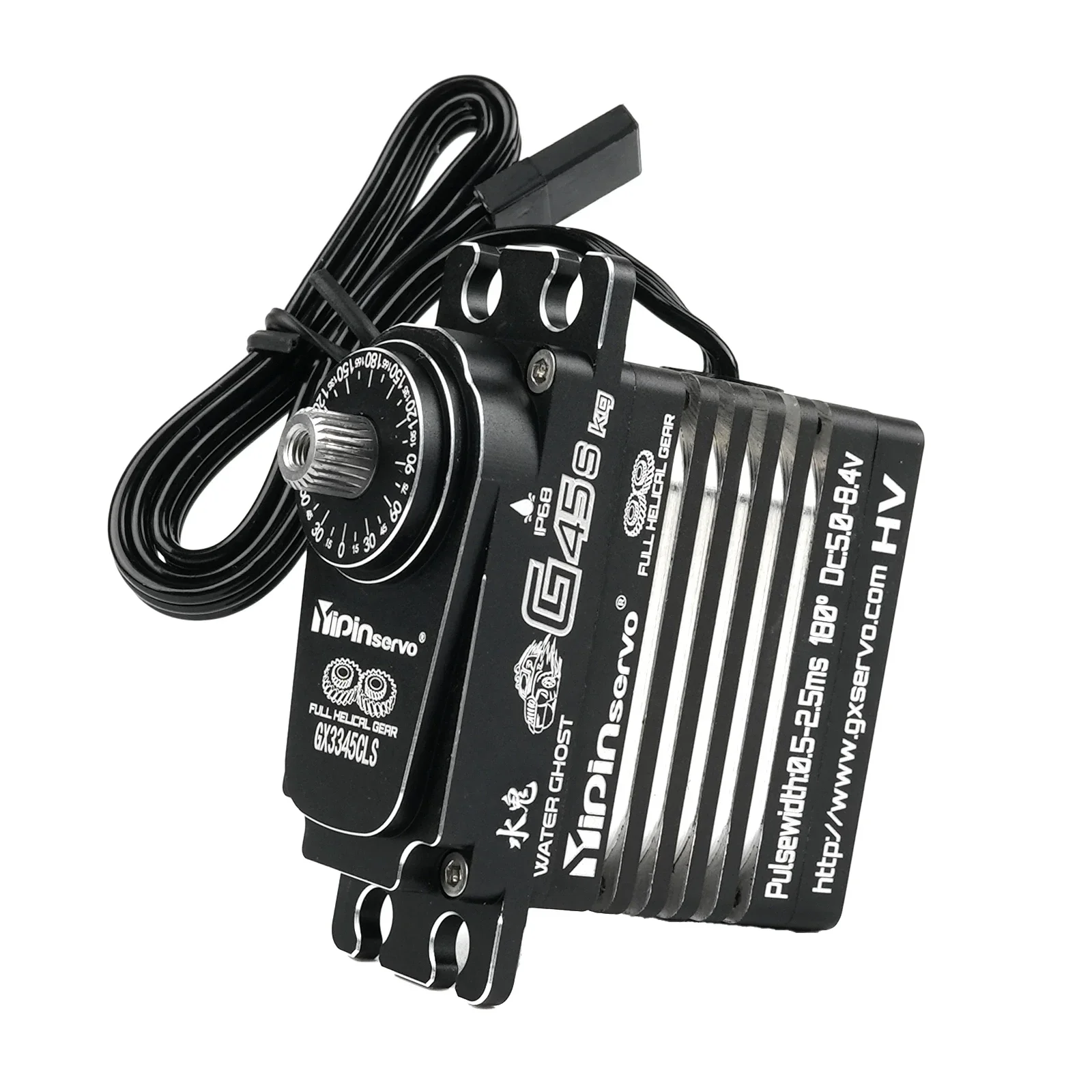 45KG Waterproof IP68 Digital RC Servo Coreless Motor 180/270/360 Degree High Torque RC Model Cars Industrial Grade Robotic Servo