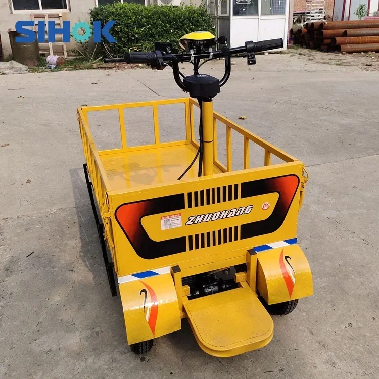 Handling Tools 4 Wheels Flat Truck Heavy  Cargo Platform Trolley Battery Operated Electric Transport Truck