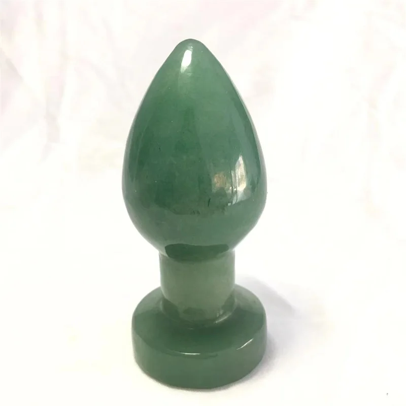 Imagem -04 - Ferramenta de Massagem de Cristal Natural Verde Aventurine Cura Pedra Yoni Vara para Venda