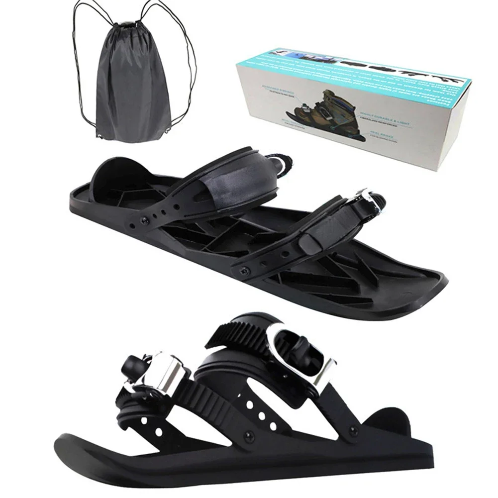 Mini Short Ski Skates Skis Boots Skiboards Portable Short Mini Skating Ski Shoes for Winter Outdoor Sports