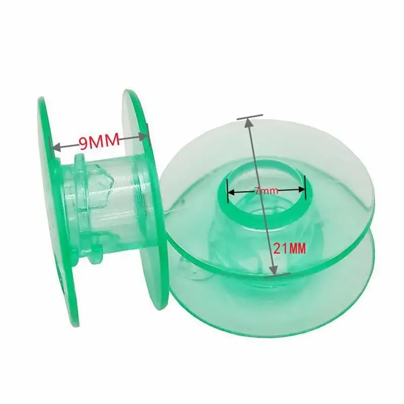 10Pcs/Lot Green Plastic Bobbins Fits For HUSQVARNA VIKING Household Sewing Machines Many Models Sewing Accessories