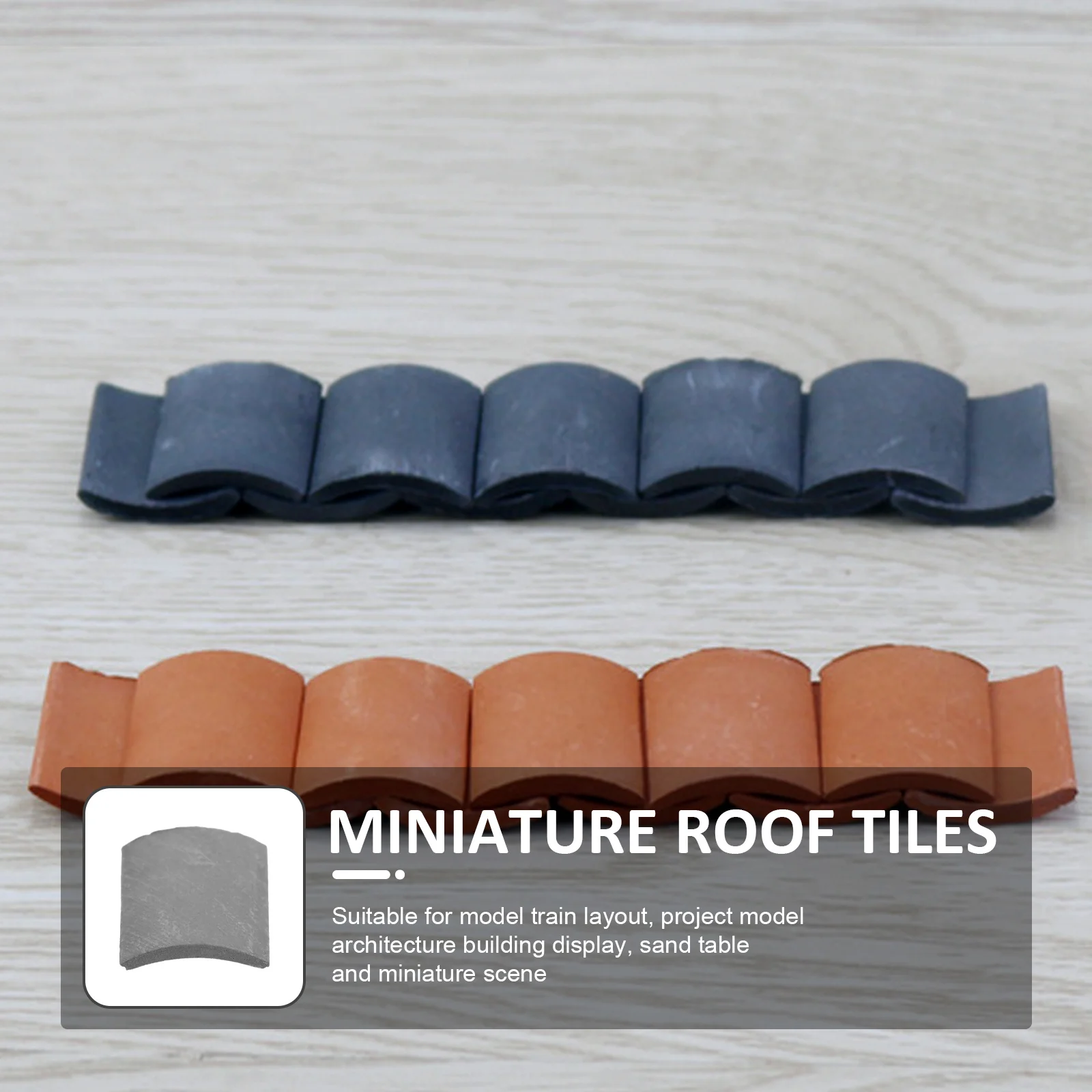 

70Pcs Lifelike Miniature Roof Tiles Realistic Fake Roof Tiles for Theme Party Decor Kids Room Mini Building Display