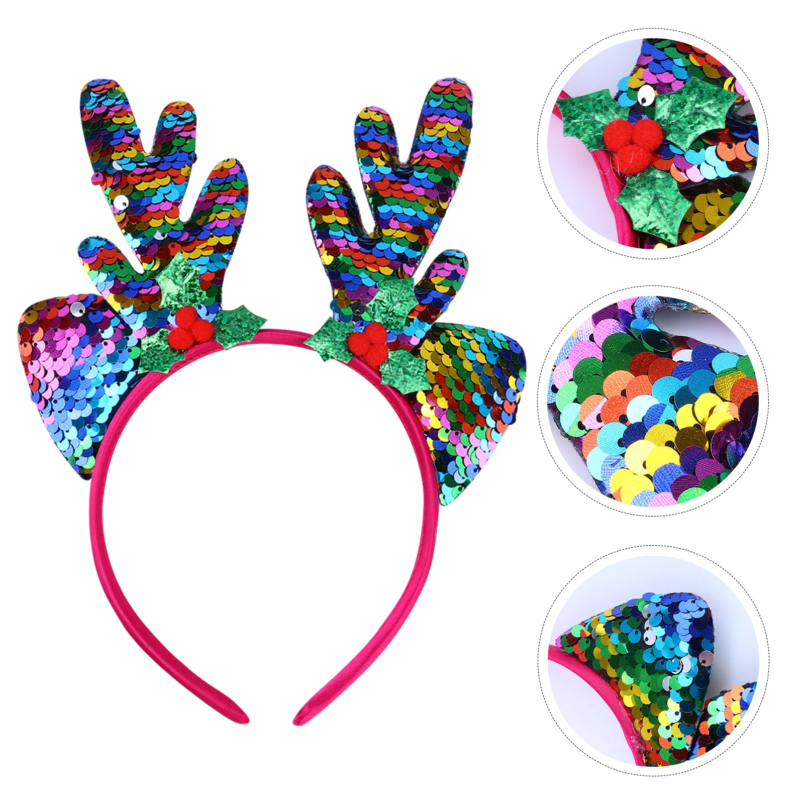 

Christmas Hair Band Antler Headband Reindeer Adult Antlers Colorful Fabric Animal Ears