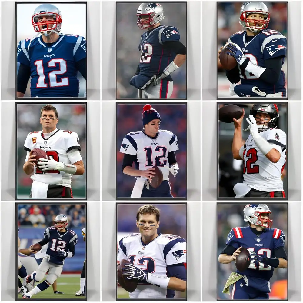 poster-de-atleta-de-rugby-t-tom-brady-arte-autoadesiva-adesivo-de-papel-a-prova-d'agua-decoracao-de-parede-para-cafe-bar-quarto