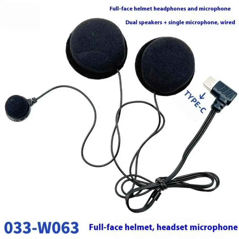 1Pc Type-C Plug HD Noise Reduction Motorcycle Full Face Helmet Headset Microphone Soft Mic For E1/X1 Bluetooth - view 3