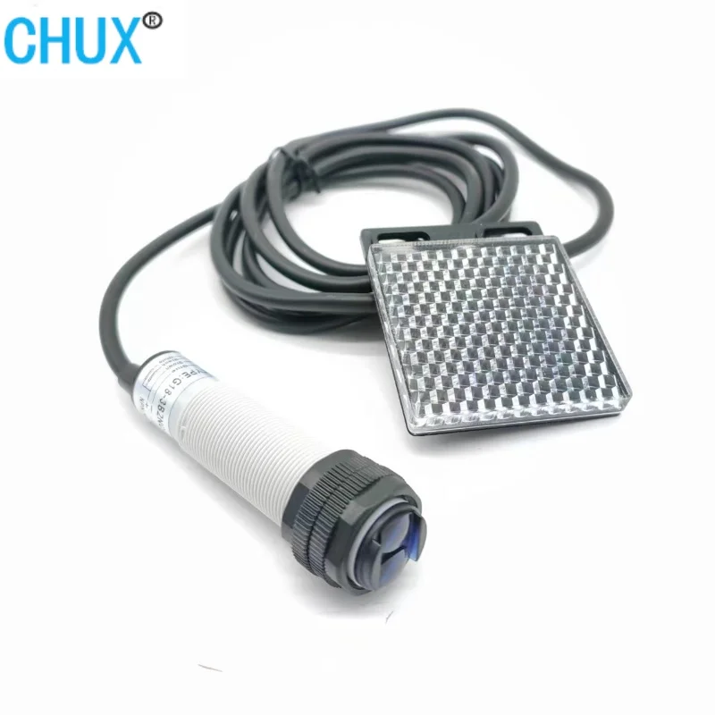 Photoelectric Switch 2m Sensing Detect Distance NPN PNP NO/NC M18  plastic Shell E3F Photocell Sensor Reflective Type