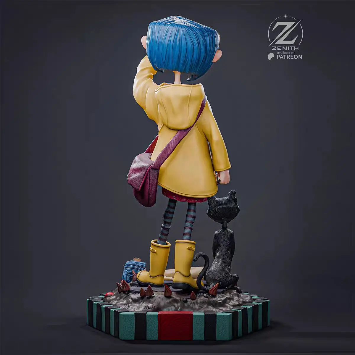 Coraline Anime Figures Classic Tiny GK Statue Figure Button Eyes With Black Cat Static Display Figurine PVC Resin For Fans view 3