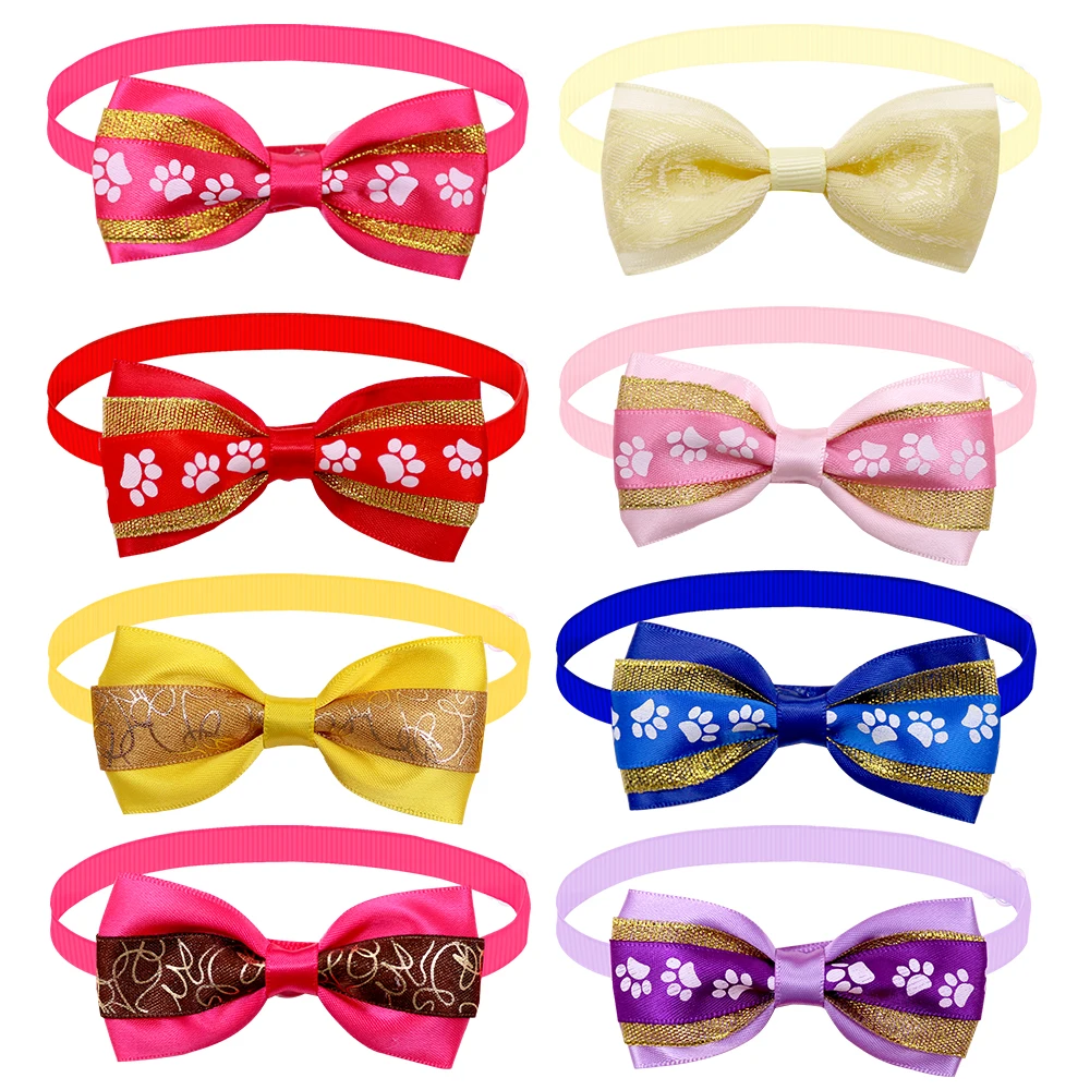 50/100pcs Bulk Popular Dog Bowtie For Small Dog Cat Bowtie Neckties Dogs Pets Grooming Accessories Fashion Bowties For Dogs
